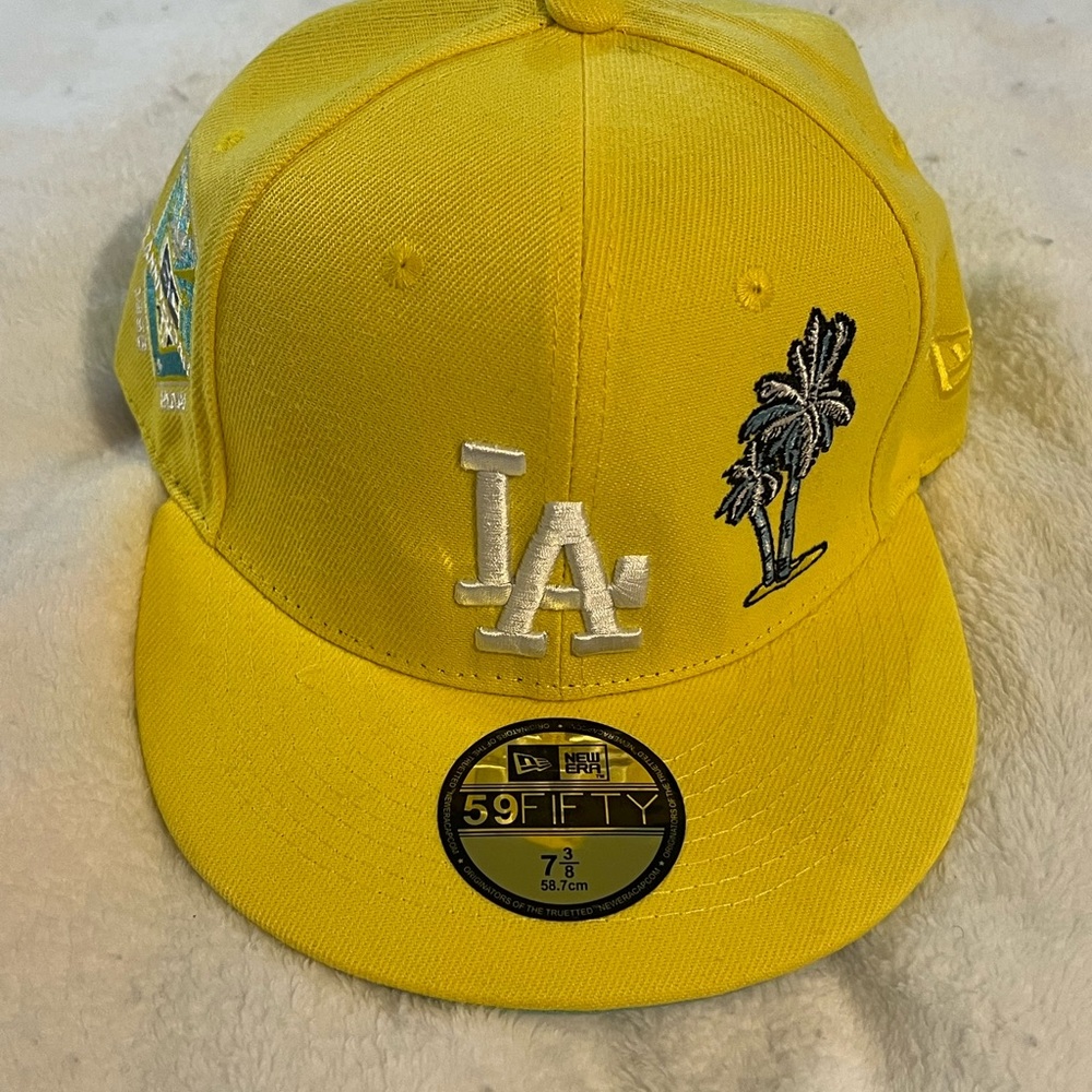 New Era Bright Yellow Hat with LA Logo